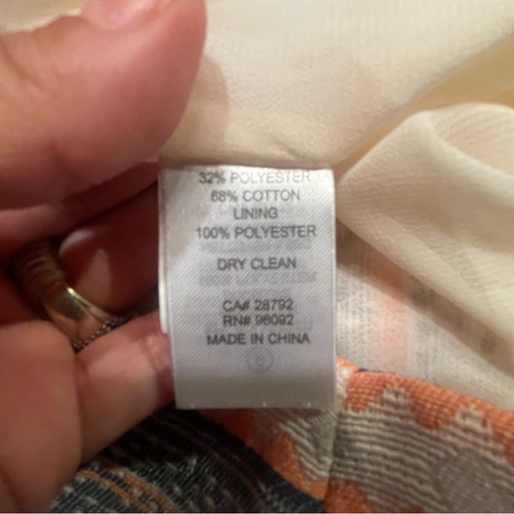 Dalia Tweed Geometric Lined Ivory & Orange & Gray Mini Skirt W Zipper Size 4 - Picture 11 of 14